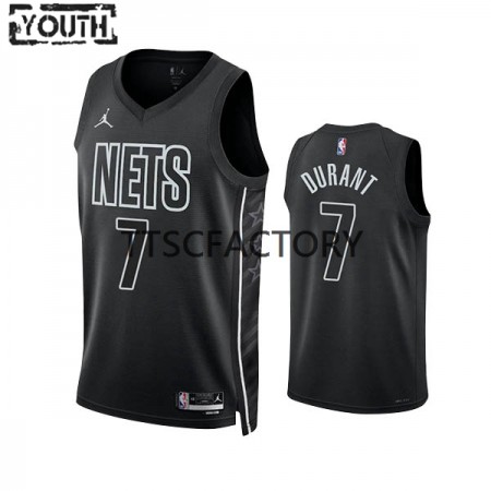 Kinder NBA Brooklyn Nets Trikot Kevin Durant 7 Jordan 2022-23 Statement Edition Schwarz Swingman